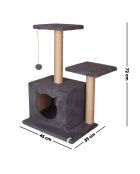 Lotti kattenhuis antraciet - 45x35x72 cm