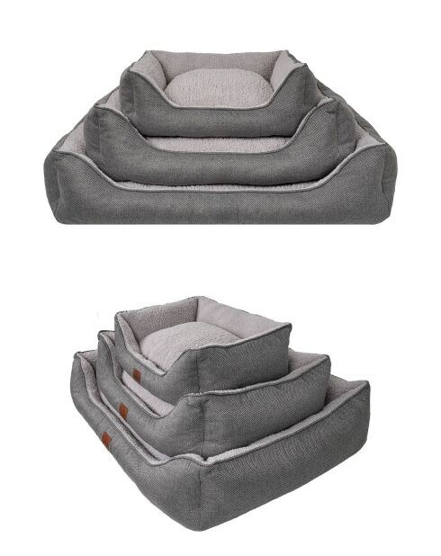Zeus L grijs huisdierenbed - 75x95x22 cm