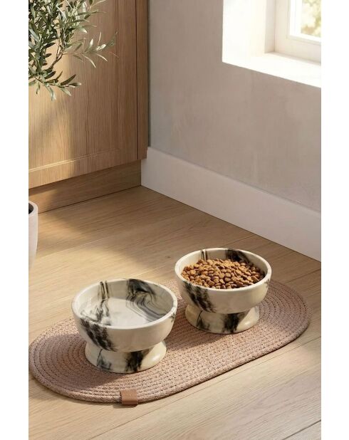 Gamelle pour animaux beige - 15x8 cm