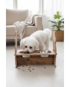 Ciotole doppie beige con animali Apvm9