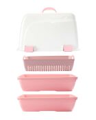 Maison de toilette pour chat 5088-03-4 rose - 41x37,5x50 cm