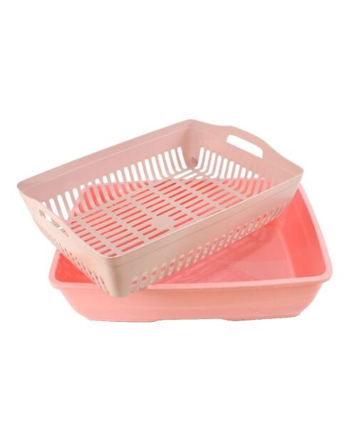 Maison de toilette pour chat 5088-03-4 rose - 41x37,5x50 cm