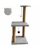 Árbol para gatos Tina 2 gris - 35x28x80 cm