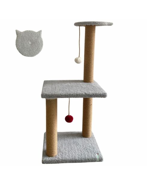 Krabpaal voor kat Tina 2 grijs - 35x28x80 cm