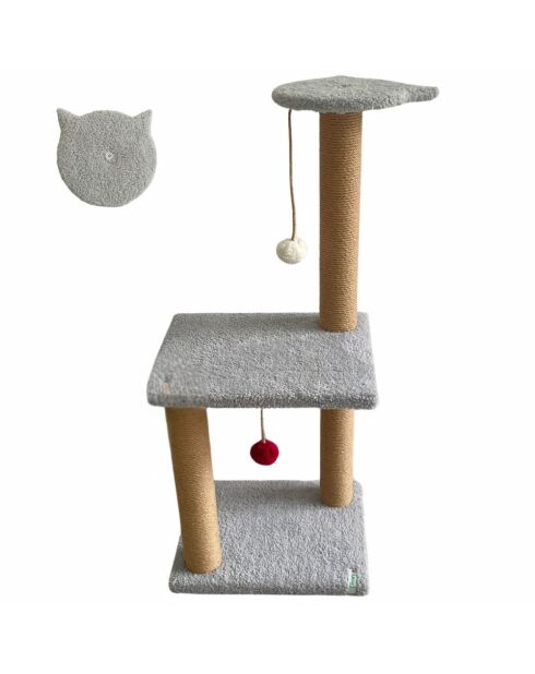 Krabpaal voor kat Tina 2 grijs - 35x28x80 cm