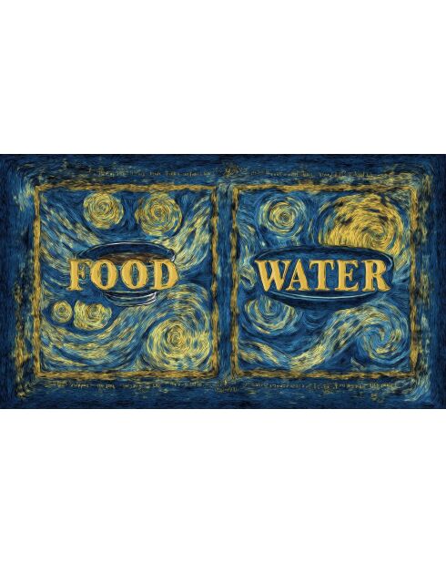 Tappeto ciotola blu Paspet11 - 40x70 cm