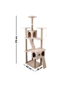 Beige kattenhuis Verona - 60x45x172 cm
