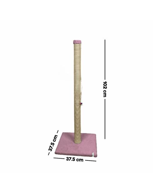 Griffoir pour chat Aero beige - 37,5x37,5x102 cm