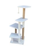 Krabpaal voor katten Alessi wit - 45x45x117 cm