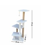 Krabpaal voor katten Alessi wit - 45x45x117 cm