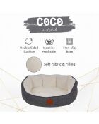 Coco S grijs huisdierenbed - 48x40x16 cm