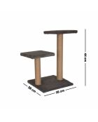 Arbre à chat pour chat Luzi anthracite - 35x28x44 cm