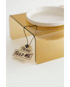 Tekli Seramik beige dierenkom - 16x16x8 cm