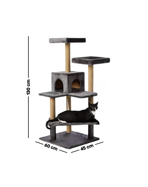 Amazon kattenhuis antraciet - 45x60x130 cm