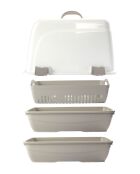 Maison de toilette pour chat 5088-03-1 grise - 41x37,5x50 cm