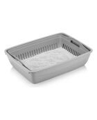 Maison de toilette pour chat 5088-03-1 grise - 41x37,5x50 cm