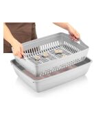 Maison de toilette pour chat 5088-03-1 grise - 41x37,5x50 cm