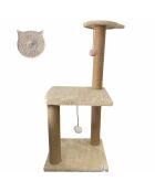 Albero per gatti Tina 2 beige - 35x28x80 cm