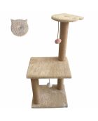 Albero per gatti Tina 2 beige - 35x28x80 cm