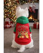 HOHOHO Noel L roter Hunde-Hoodie