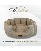 Cama para mascotas Chelsea M color crema - 61x61x28 cm