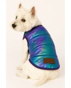 Felpa blu per cani Metalicpurplejacket L