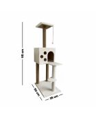 Casa para gatos Orion blanca - 50x35x115 cm