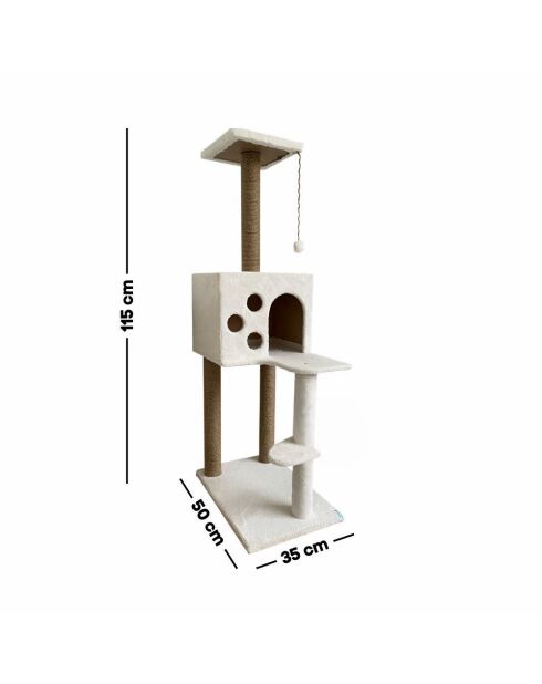 Orion kattenhuis wit - 50x35x115 cm