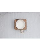 Tekli Ahsap voerbak voor huisdieren transparant - 17x17x12 cm