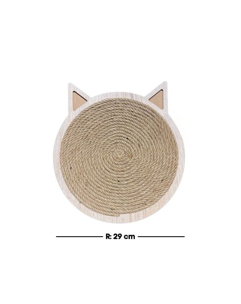 Tapis griffoir pour chat Mondle beige - D.26 cm