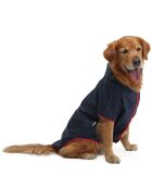 Donkerblauwe regenjas 8XL marineblauw met capuchon voor honden