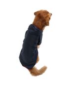 Donkerblauwe regenjas 8XL marineblauw met capuchon voor honden