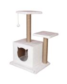 Casa para gatos blanca Lotti - 45x35x72 cm
