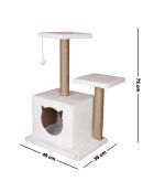 Casa para gatos blanca Lotti - 45x35x72 cm