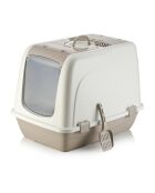Maison de toilette pour chat 5092-5 grise - 46x66x52 cm