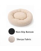 Teddy Donut L Hundebett, 85 x 85 x 16 cm, cremefarben