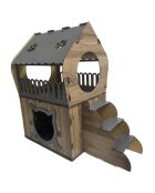 Casa para gatos Adora marrón - 34x65x68 cm