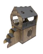 Casa para gatos Adora marrón - 34x65x68 cm