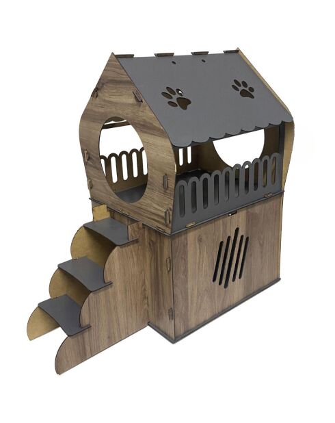 Adora kattenhuis bruin - 34x65x68 cm