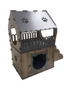 Casa para gatos Adora marrón - 34x65x68 cm