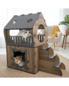 Casa para gatos Adora marrón - 34x65x68 cm