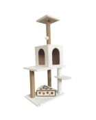 Maison pour chat Bella blanche - 50x35x115 cm