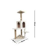 Maison pour chat Bella blanche - 50x35x115 cm