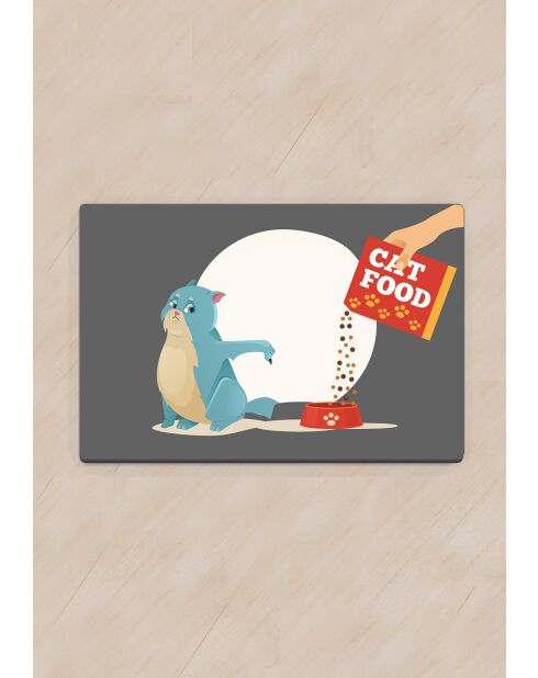 Cats Food grijze kattenbakmat - 40x60 cm