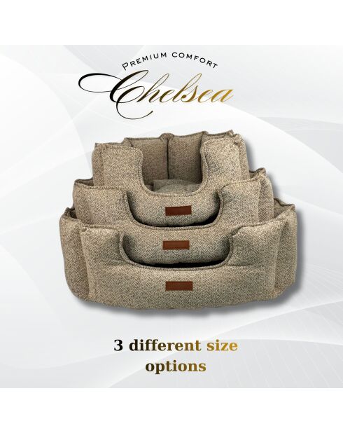 Chelsea dierenbed XL crème - 92x92x32 cm