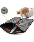 Nrszn0181 grijze kattenbakmat - 45x60 cm