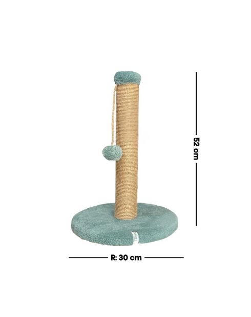 Griffoir pour chat Coris turquoise - 30x52 cm