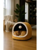Alaska STD mosterdkleurige kattenmand - 40x35x35 cm