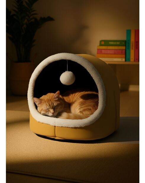 Alaska STD mosterdkleurige kattenmand - 40x35x35 cm