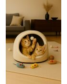 Cuccia per gatti Alaska STD crema - 40x35x35 cm